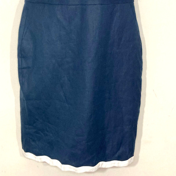 NEW J.Crew Going Places 100% Linen Dress Scalloped Layered Sheath Sleeveless 16 - Picture 9 of 15